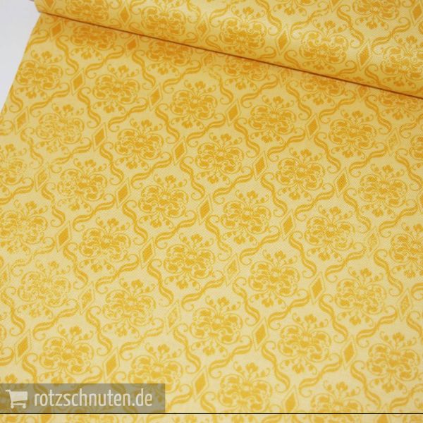 Santoro Gorjuss BIRDS OF A FEATHER butterscotch Damask Ornamente gelb
