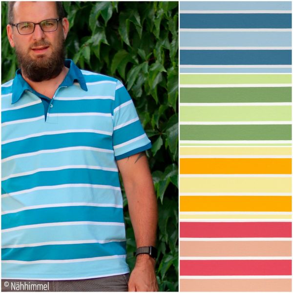 Jersey Blockstreifen grün – Serie Ringeljersey Lona von Swafing