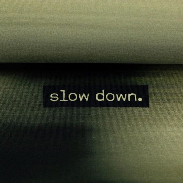 Sweat Farbverlauf grün mit Schatten - Slow Down by Thorsten Berger – 90cm Panel French Terry