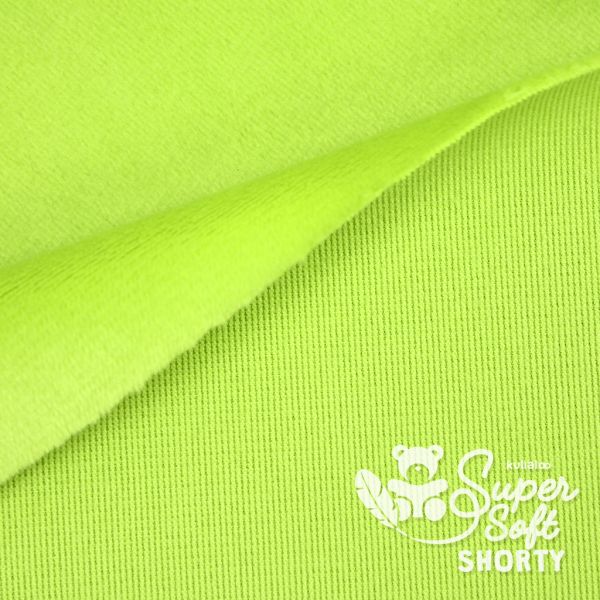 Kullaloo Plüsch SuperSoft Shorty lime grün - Silky Minky Kuschel Nicki 100x75cm