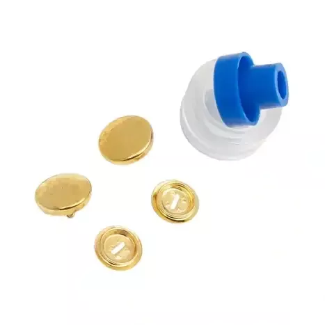 7 überziehbare Knöpfe 11mm mit Werkzeug von Prym - Knöpfe selbst beziehen