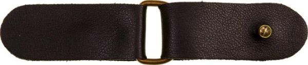 Kunstleder Verschluss dunkelbraun 11cm lang – Schließe für Mantel Tasche und Tuch