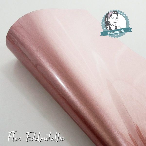 Flexfolie für Textildruck Edelmetallic A4 rosegold - Plotterfolie von Plottermarie Flex 90µ
