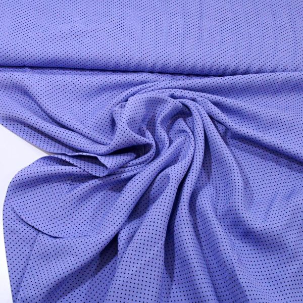 Viskose Webware Flieder mit Mini-Punkten - Viskosestoff für Sommerkleider