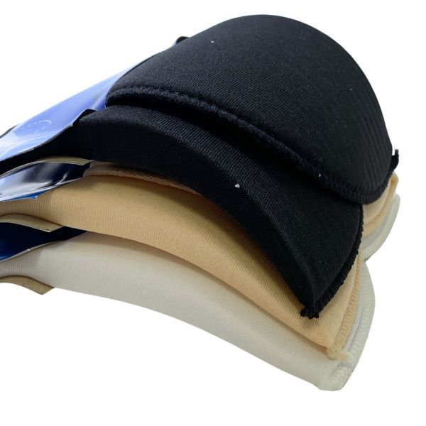 Schulterpolster S - halbmondförmig schwarz - 2 Stück