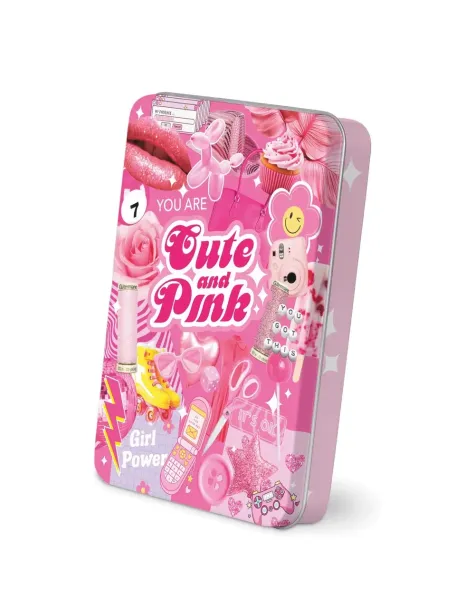 Nähgarn Set Cute and Pink - 7x 100m Allesnäher 1x 50m Metallic Garn Gütermann Metallbox
