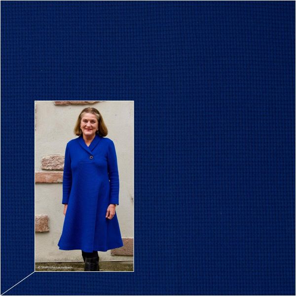 Waffelstrick mit schöner Struktur royal blau – Oslo von Swafing