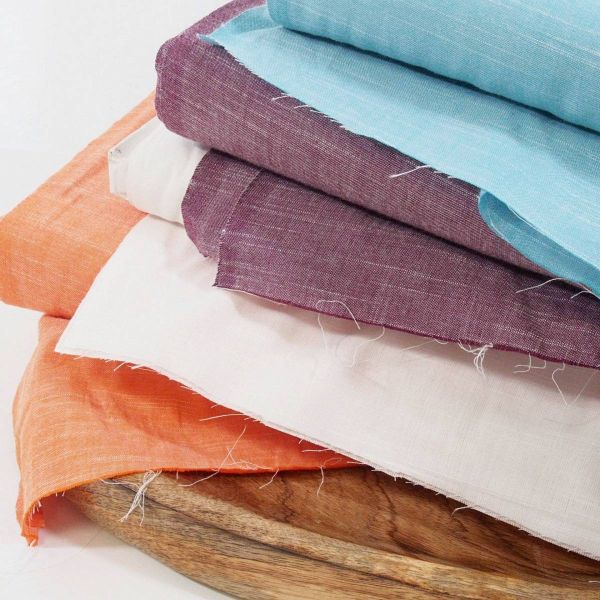 Baumwolle Leinen Look Brombeere – Karma Cottons Mulberry by Free Spirit