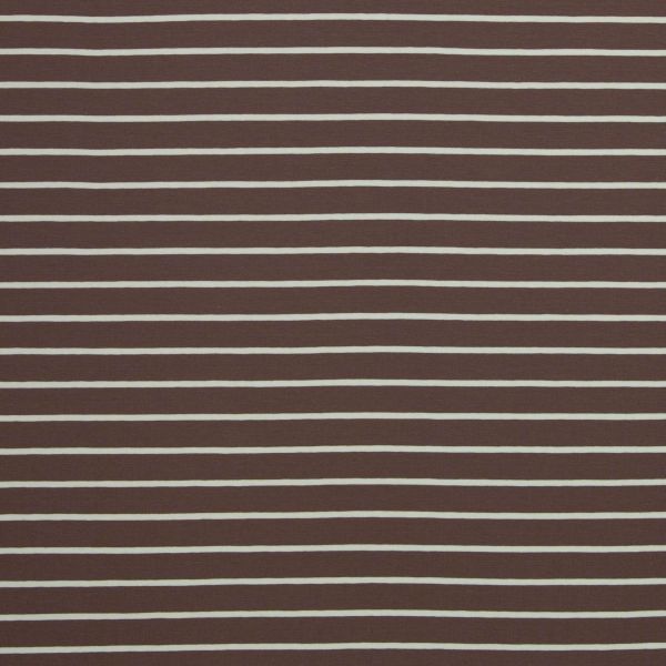 Baumwolljersey ISA braun creme gestreift – Swafing Jersey Peppercorn