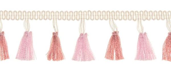 Tasselborte altrosa – Boho Tasselband Ethno Fransenband Quastenband
