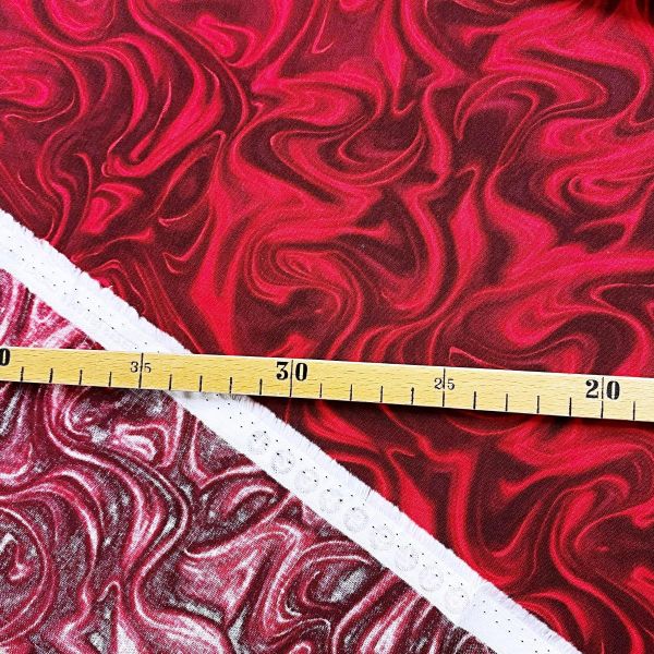 Baumwolle Marmor dunkelrot - Serie Marbleized by Greta Lynn