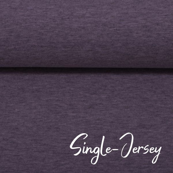 Jersey uni violett meliert - Baumwolljersey VANESSA Melange von Swafing