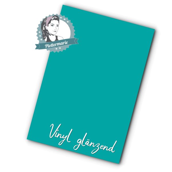 Vinylfolie petrol A4 - Plotterfolie von Plottermarie für innen und außen 75µ Folie