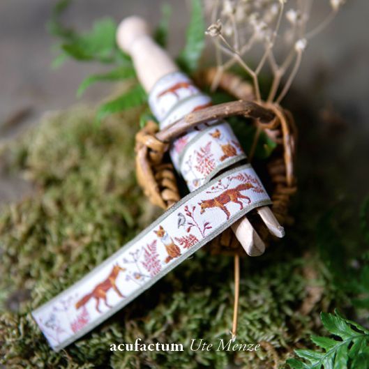 Webband Fuchsliebe - von Acufactum rost rotbraun