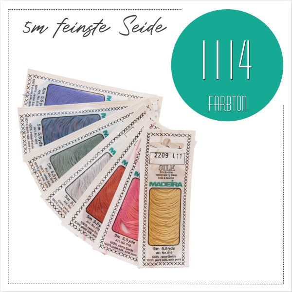 Stickgarn Madeira Silk petrol smaragd 1114 - Sticktwist aus feinster Seide zum Sticken und Applizieren