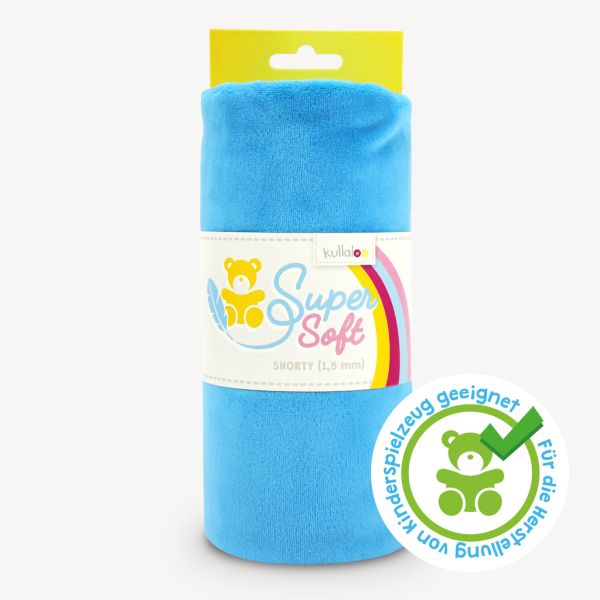 Kullaloo Plüsch SuperSoft Shorty blau - Silky Minky Kuschel Nicki 100x75cm