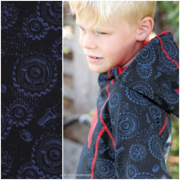 Jersey Zahnräder Schrauben blau - Happy Metal by Steinbeck von Swafing