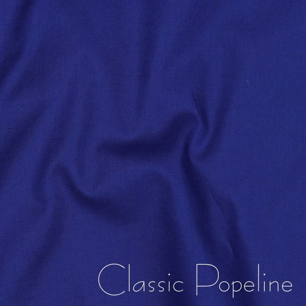 Baumwollstoff uni dunkel royalblau - Baumwolle Popeline – Cotton Poplin dark cobalt