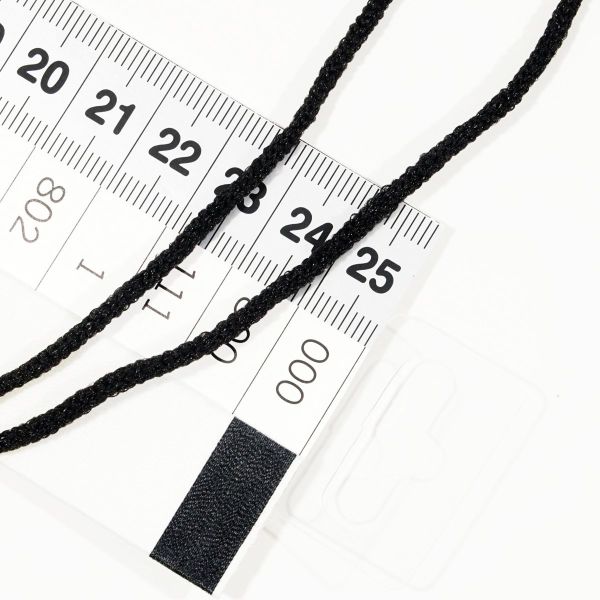 50m weiches Rundgummi in schwarz Ø2,5-3 mm für Masken