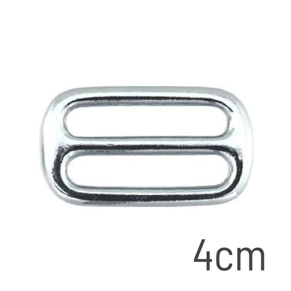 Metall Schieber Maxi 40mm silber – Leiterschnalle Stegschnalle für Gurtbänder