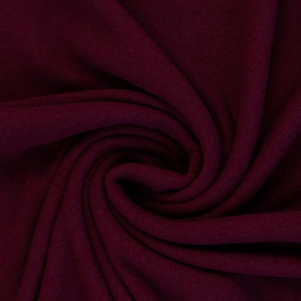Weicher dicker Strickstoff in bordeaux rot meliert – Strick Bono von Swafing