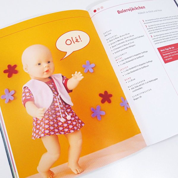 Puppenkleidung nähen aus Jersey - Mini-Mode für Puppen von 40-44cm