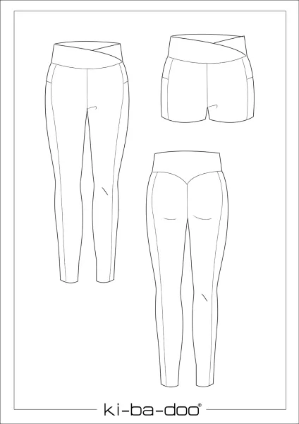Schnittmuster SPORT Tights #2 Leggings in 2 Längen von KiBaDoo Gr. 30-56
