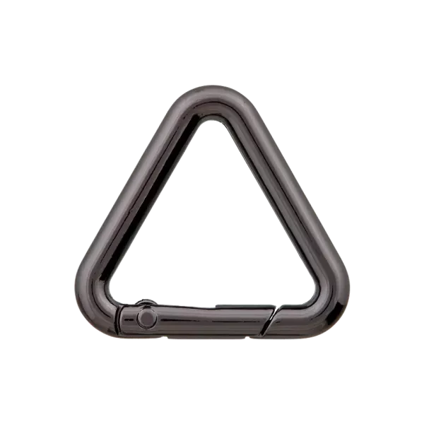 FASHION Metall Karabiner Triangel 25mm gunmetal titan – für Taschen & Gurtbänder 2,5cm