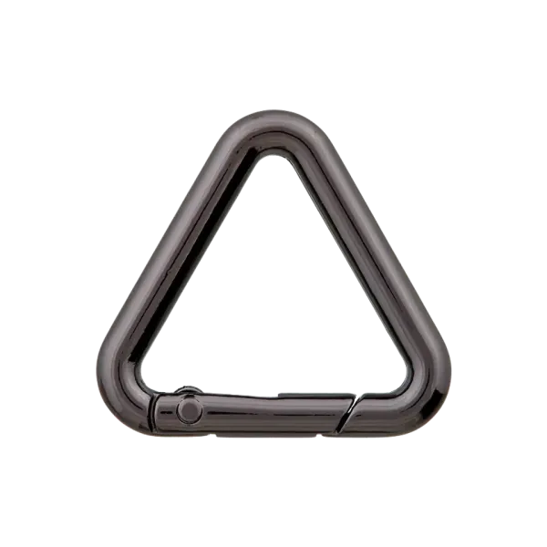 FASHION Metall Karabiner Triangel 25mm gunmetal titan – für Taschen & Gurtbänder 2,5cm
