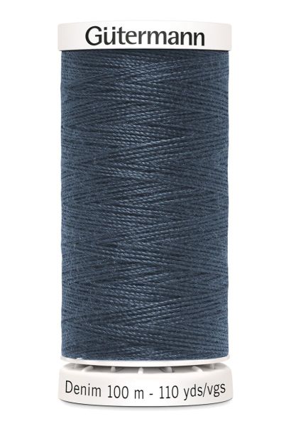 Jeans Nähgarn graublau Fb. 7635 - 100m Denim Garn von Gütermann No.50 - Jeansfaden