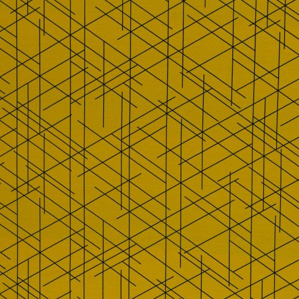 Sweat Streetstyle Kombistoff Lines senf schwarz von lycklig – French Terry