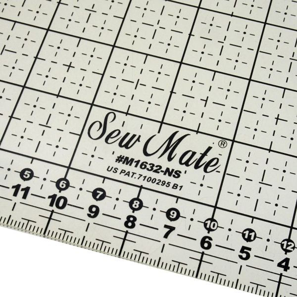 Universal Lineal 32 x 16cm – rutschfestes Patchworklineal Sew Mate #M1632-NS