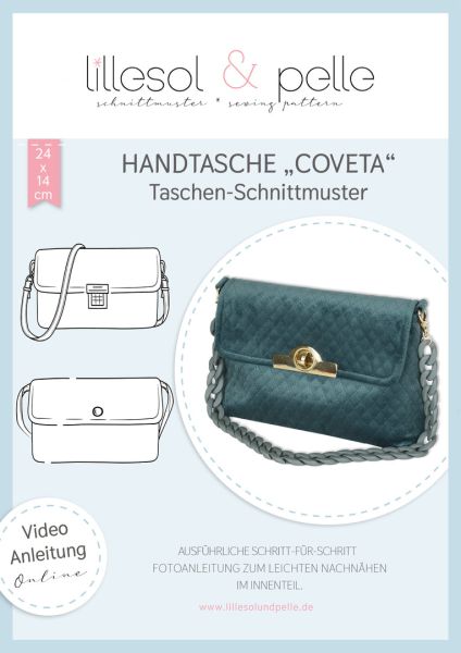 Schnittmuster Handtasche Coveta No.32 von Lillesol & Pelle Taschenschnittmuster