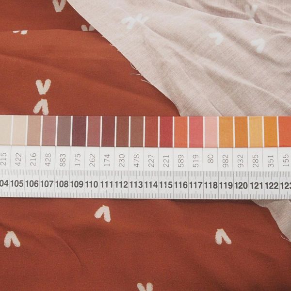 luftig leichte Viskose mit Strichmuster in rost rotbraun - Kleiderstoff Scala von Swafing