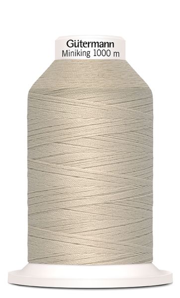 Nähgarn beige Fb. 0722 - 1000m Miniking Allesnäher Garn von Gütermann - Nähseide für Overlock Coverlock