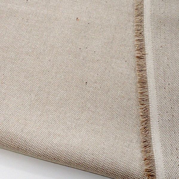 Dekostoff sand beige DOBBY Premium Panama – Baumwollmix für Vorhänge Kissen Taschen & Co.