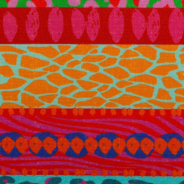 Dekostoff Wild Stripes - Canvas mit wilden Streifen kunterbunt