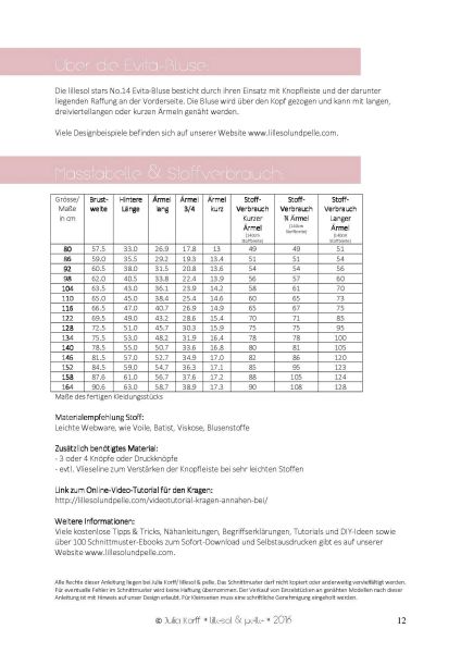 Lillesol stars No.14 Evita-Bluse