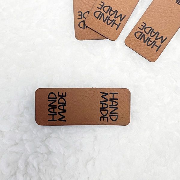 Knicklabel - HANDMADE braun - für einzigartige Nähprojekte, Strickwerke & Gebasteltes