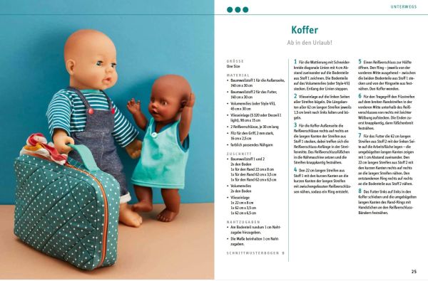 Puppenaccessoires nähen - Spielspaß für die Lieblingspuppe 30-35cm & 40-46cm