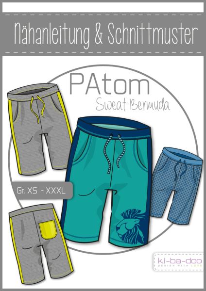 Schnittmuster Sweat Bermuda Hose PaTom von KiBaDoo