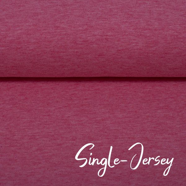 Jersey uni beere pink meliert - Baumwolljersey VANESSA Melange von Swafing