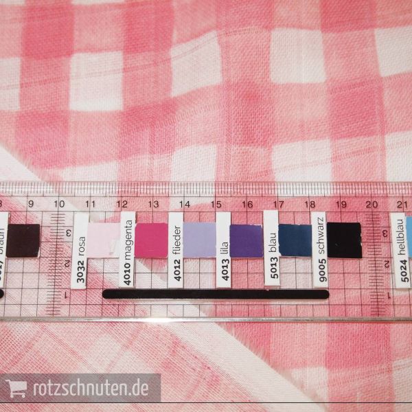 Baumwolle | Double Gauze Michel Miller Karo rosa weiß