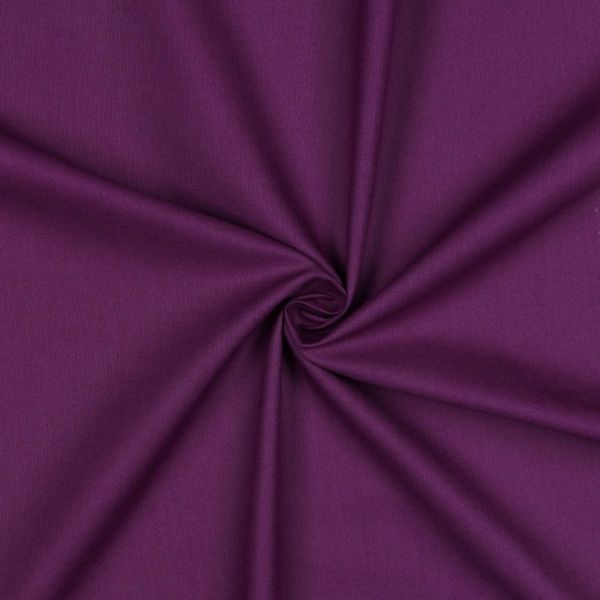 Baumwollstoff uni dunkel violett - Baumwolle Popeline – Cotton Poplin dark purple