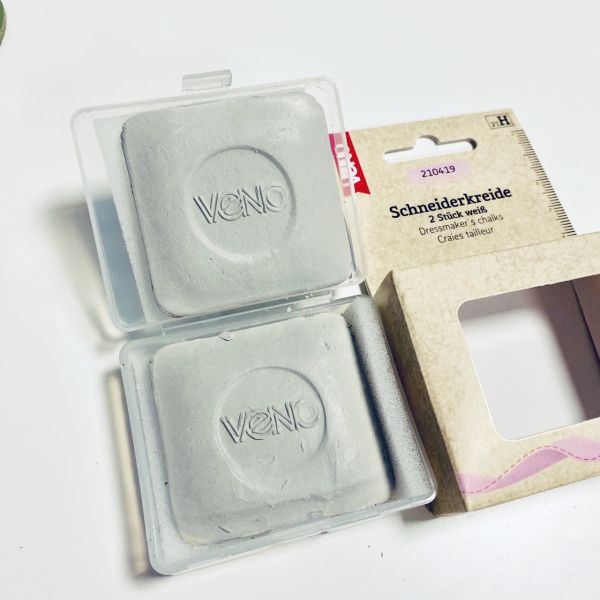 2x Schneiderkreide weiß mit Box – Soapstone Chalk white