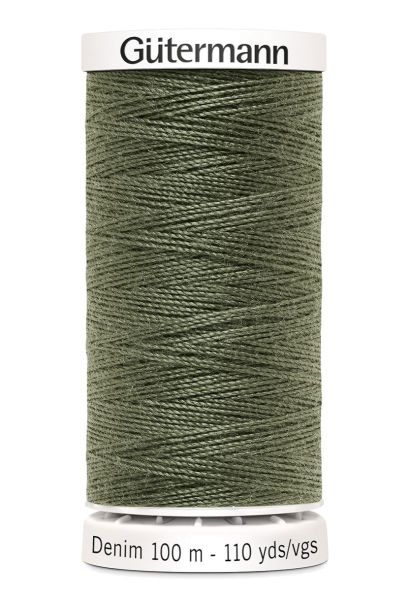 Jeans Nähgarn khaki oliv Fb. 9025 - 100m Denim Garn von Gütermann No.50 - Jeansfaden