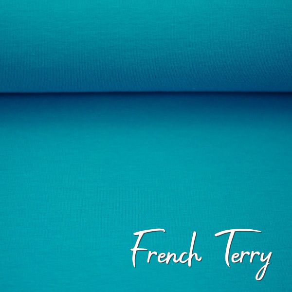 Sweat uni smaragd aqua - French Terry MAIKE von Swafing