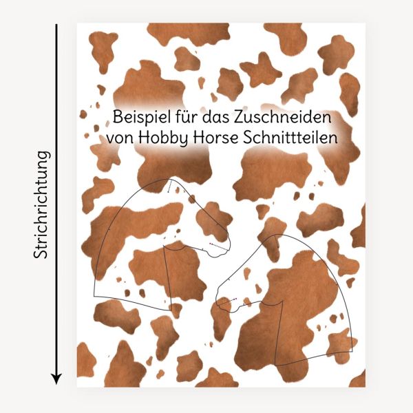 Kullaloo Plüsch SuperSoft Shorty Schecke hellbraun - Hobby Horse Edition 100x75cm