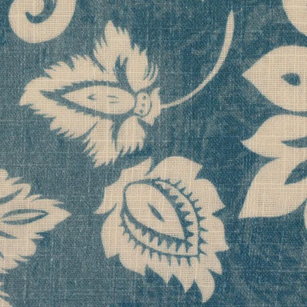 Double Slub Musselin Paisley blau creme – Double Gauze von Swafing