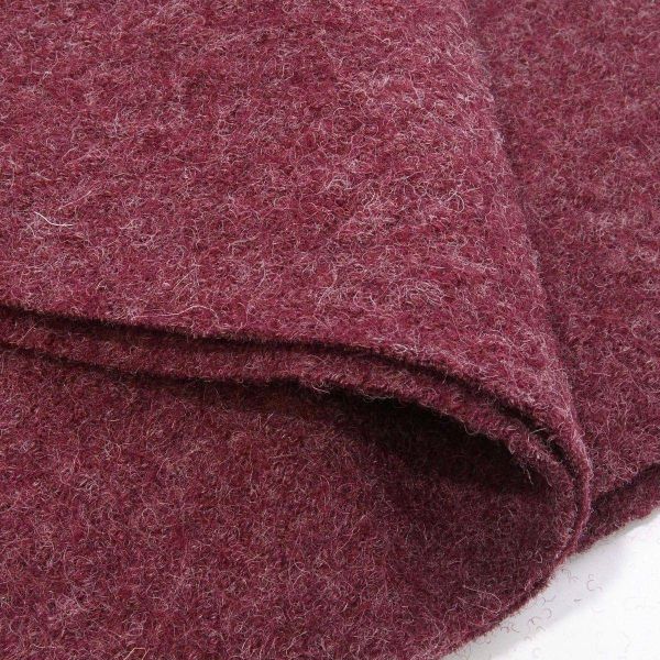 Klassischer Walkloden aus 100% Wolle weinrot beere – Wollwalk Naomi melange von Swafing